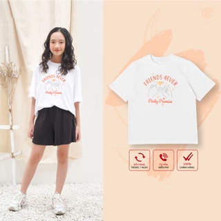[12 TUỔI-15 TUỔI] Áo Mùa Hè Cho Bé Gái ,Size Đại ,Áo Cotton Thun Cộc Tay Dáng Rộng In FRIENDS 4EVER 12-15