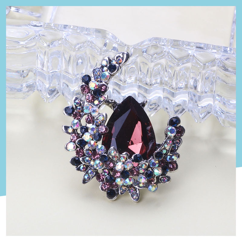 Ghim Cài Áo Bằng Thủy Tinh Cỡ Lớn Đính Đá Pha Lê Phong Cách Bohemian Cổ Điển Sang Trọng