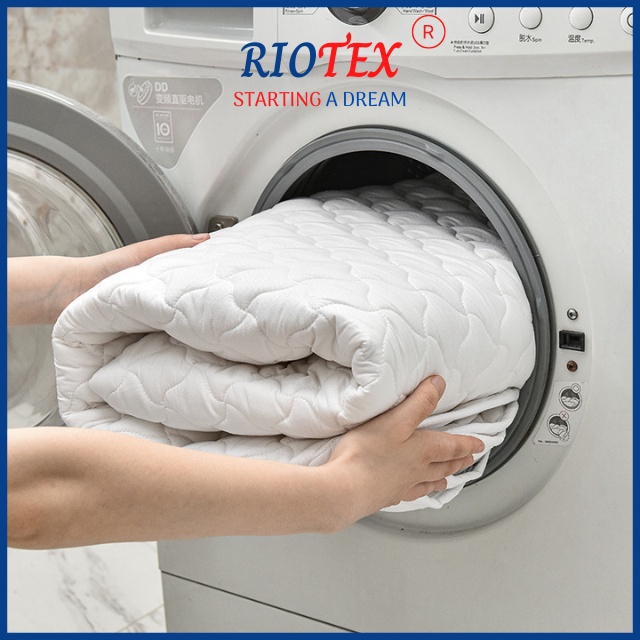 Tấm Lót Bảo Vệ Nệm RIOTEX Vải KATE Cao Cấp Dày 7mm Tiêu Chuẩn Khách Sạn
