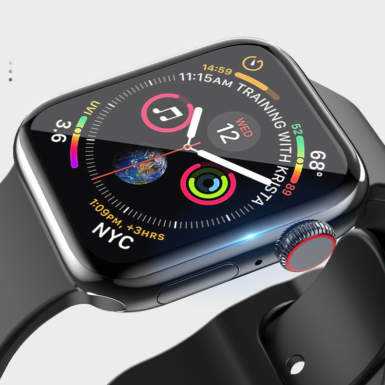 Miếng dán cường lực Hoco Full 3D cho Apple Watch Series 6 / Apple Watch SE/ Series 5/ 4 (Size 40/44mm) - Hàng Chính Hãng