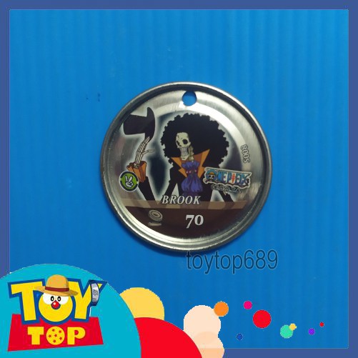 Thẻ Toonies One Piece đồng xu bí ẩn hải trình màu bạc tròn lỗ bản cũ 2nd có xước trầy Mũ rơm Luffy phân loại 1