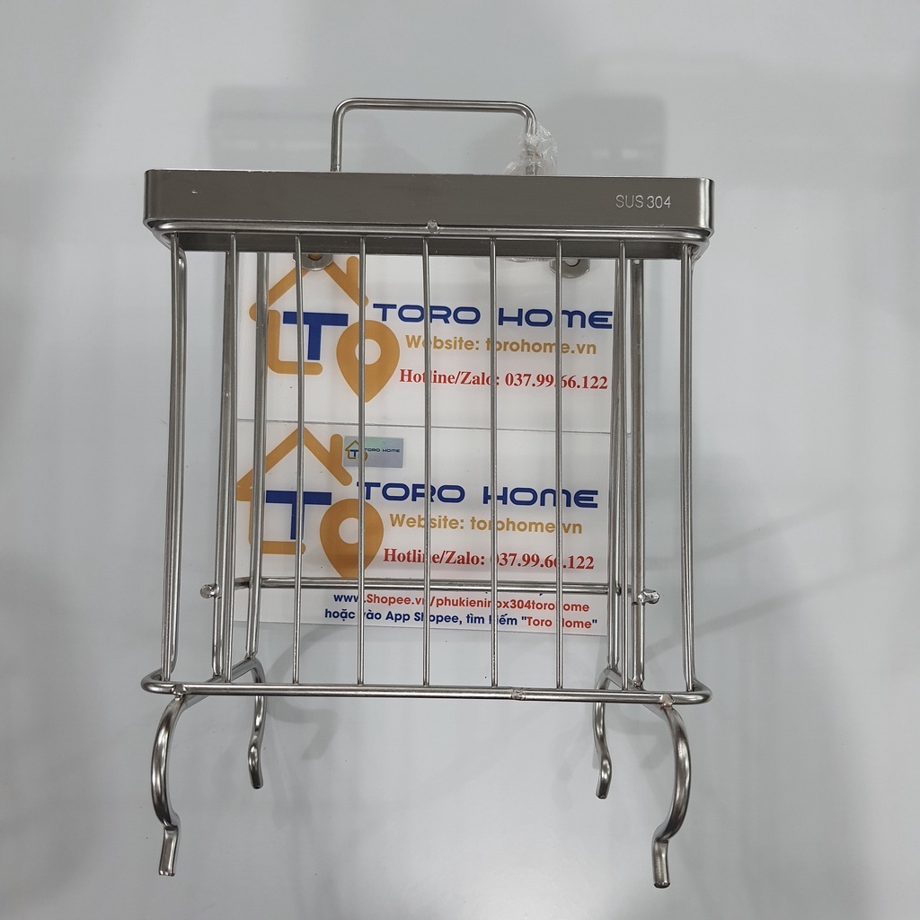 Kệ dao thớt inox 304, máng dắt dao để 1 thớt Toro Home, Kệ dao thớt đặt bàn, Cam kết chất liệu inox Chuẩn 304
