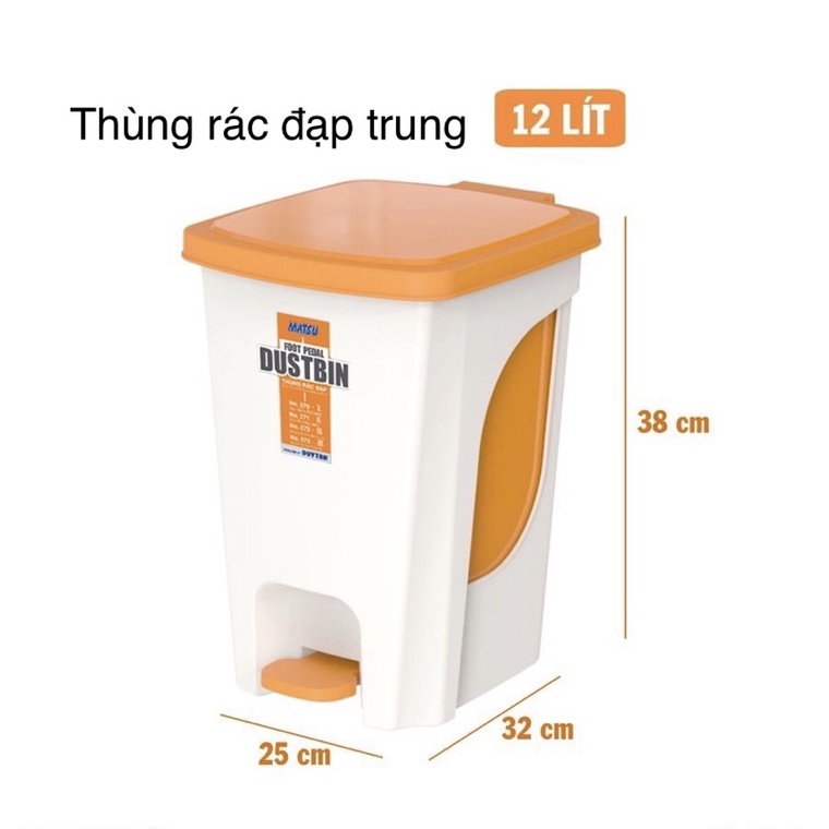 Thùng Rác Đạp Chân Duy Tân-Thùng Rác Matsu Nhí, Nhỏ, Trung, Lớn-Hàng Chính Hãng