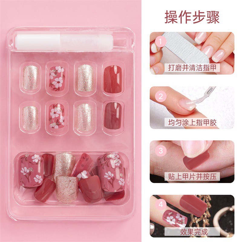 Set 24 dán móng tay giả Fast Nail (tặng kèm chai keo dán)