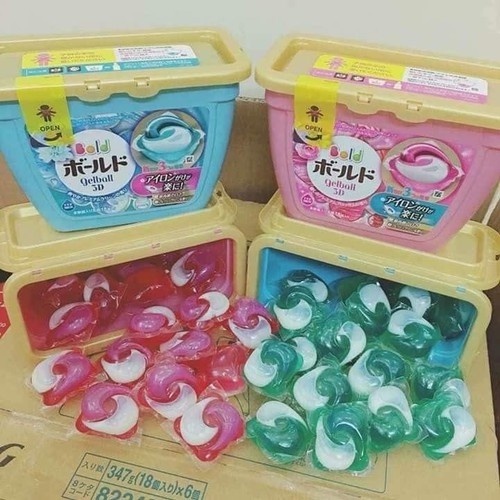 Thùng 6 hộp Viên giặt Xả 3D Gelball 17 viên nội địa Nhật Thùng Nguyên Gelball LIKE TOKYO
