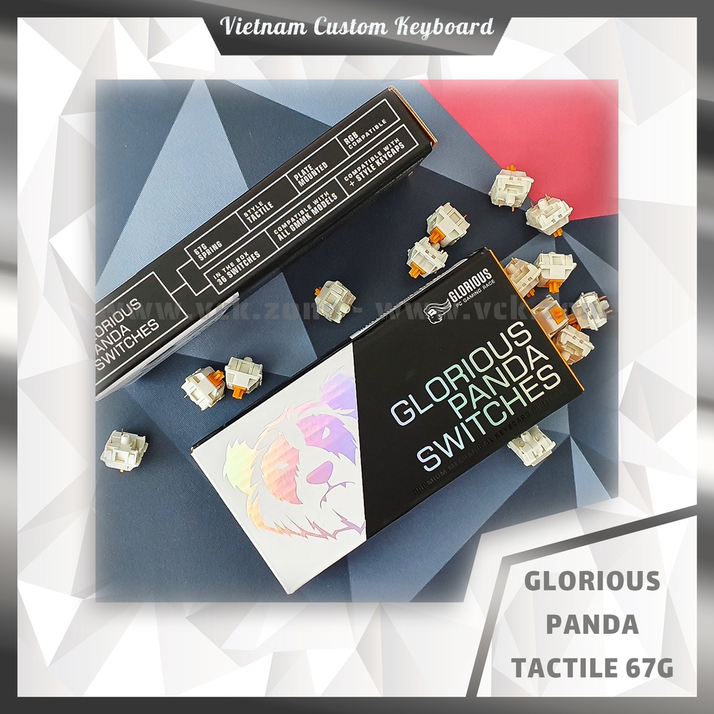 Glorious Switch Non-Lubed | Pack 36 Switch Fullbox | Panda Tactile | Lynx Linear | Gateron Akko Cherry Jwick KTT | VCK