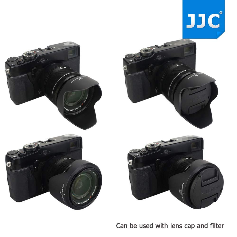 JJC LH-XF1855 Loa Che Nắng Máy Ảnh Cho Ống Kính Fuji Fujifilm Fujinon XF 18-55mm F2.8-4 R LM OIS Và Ống Kính Fujinon XF 14mm F2.8 R