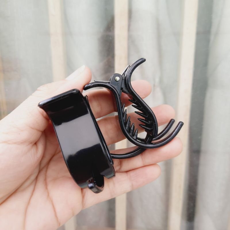 Lố 12 kẹp tóc 3 răng bóng màu đen
