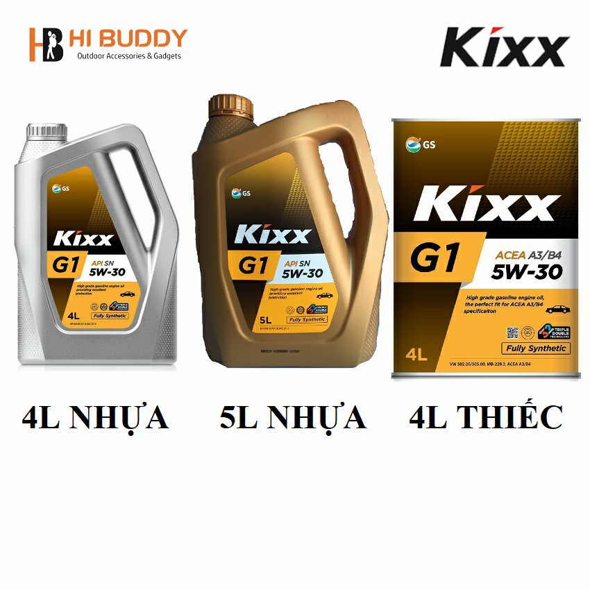 Kixx G1 – Dầu động cơ xăng Kixx G1 SN 5W30 - 10W40