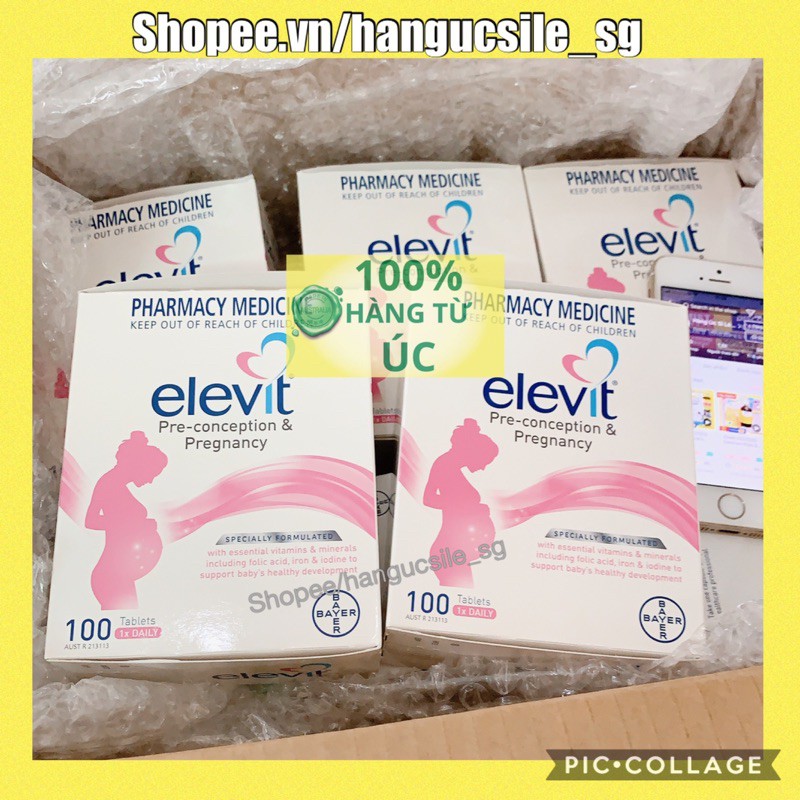 (Date 01/2024) Elevit Vitamin cho bà bầu 100 Viên