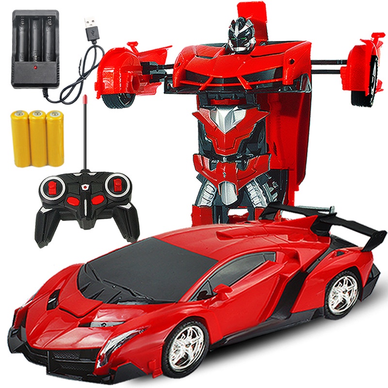 Xe ô tô điều khiển từ xa biến hình Robot có nhạc, nhựa chắc chắn cho bé - Mây Kids