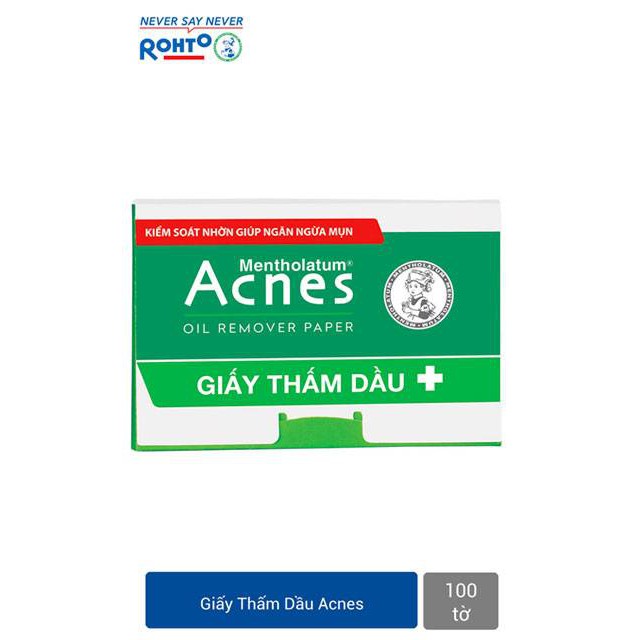 Acnes Oil Remover Paper – Giấy thấm dầu 100 tờ