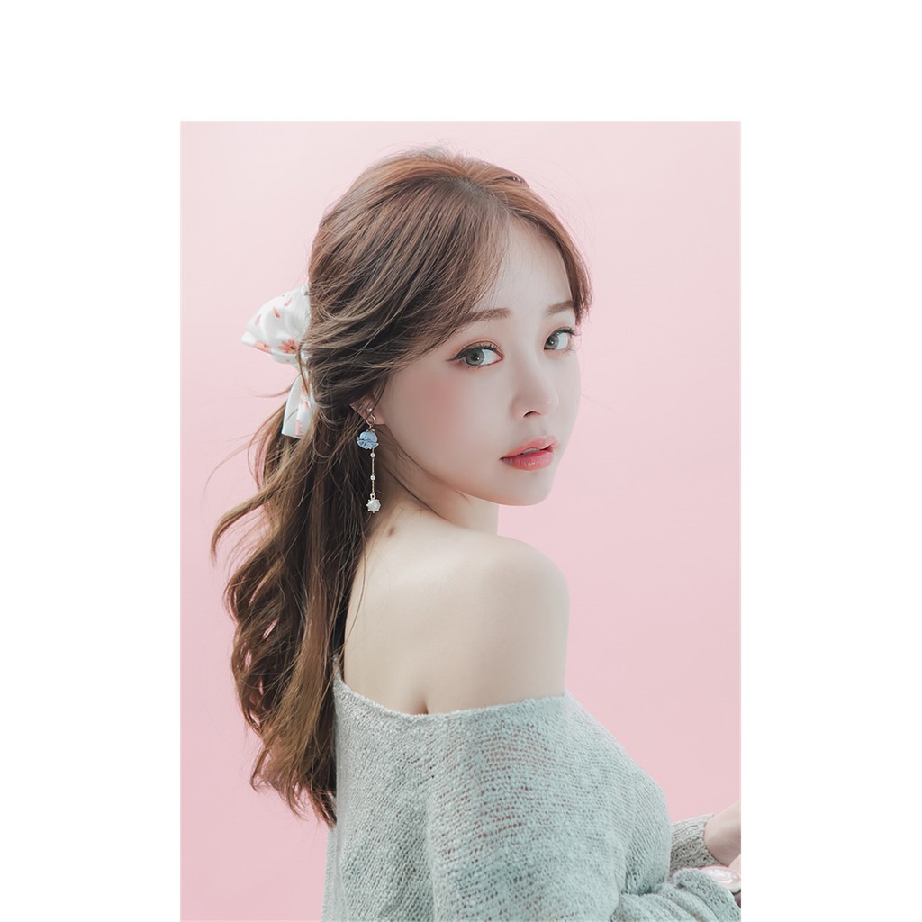 Bông tai nữ hoa hồng khô tòn ten, phiên bản Hàn Quốc