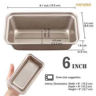 Khuôn Loaf chữ Nhật Chống dính Unibaker Vàng - Size Nhỏ