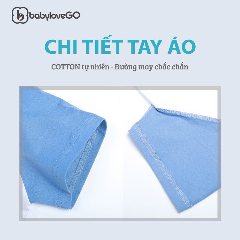 Áo thun bé trai bé gái BabyloveGO in hình khủng long chất liệu cotton sợi thoáng mát