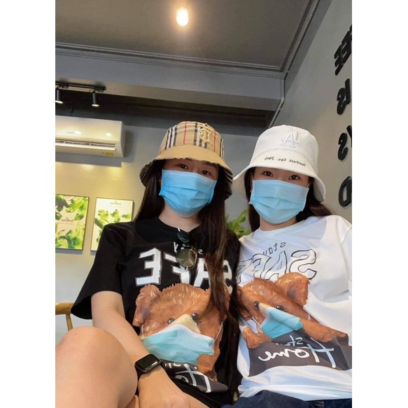 Áo tay lỡ gấu đeo khẩu trang TC6