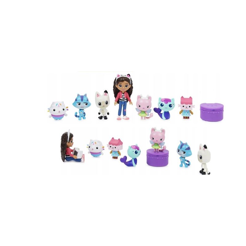 Bộ búp bê Gabby Dollhouse gồm 7 nhân vật và 1 phụ kiện đáng yêu
