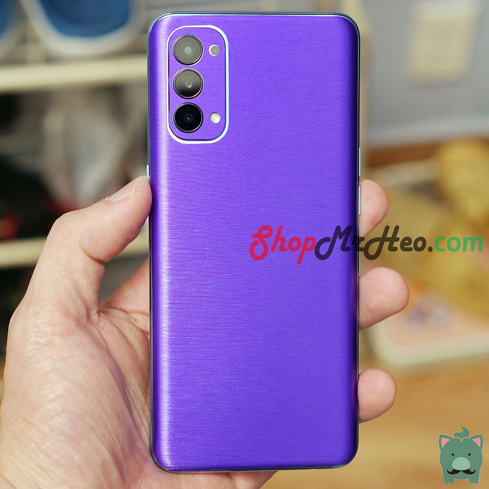 Skin Dán Mặt Sau Lưng Vân Nhôm OPPO Reno4 - Reno 4 Pro - Reno4 Pro