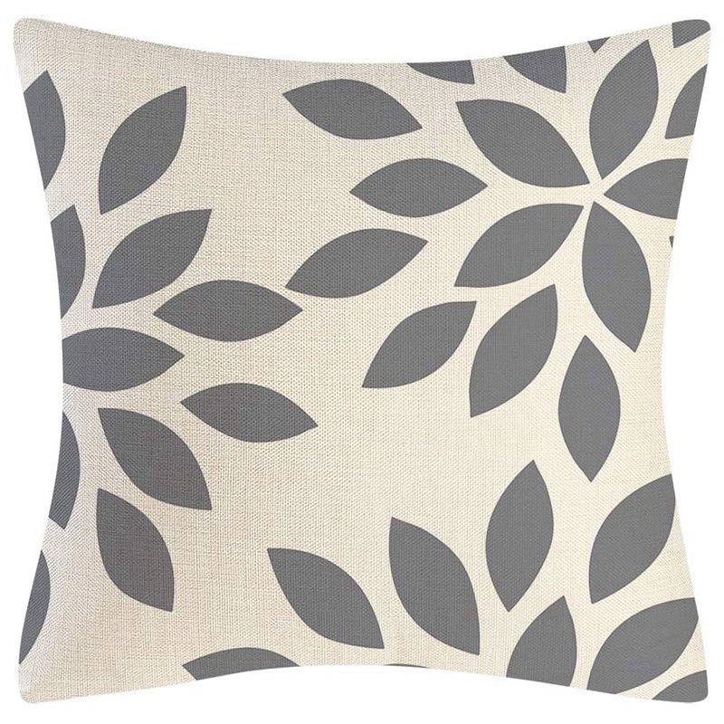 Vỏ gối màu xám 18X18 Bộ 4 trang trí nhà Ném gối Vỏ gối Vải lanh ngoài trời Đi văng Ném Vỏ gối