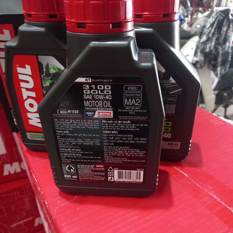 Dầu nhớt xe số Motul 3100 GOLD 10W40 loại 800ml