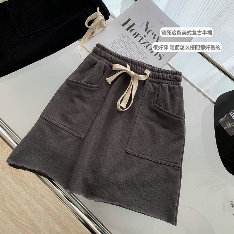 Chân váy COZOKC dây rút lưng cao dáng ôm thời trang dễ phối đồ