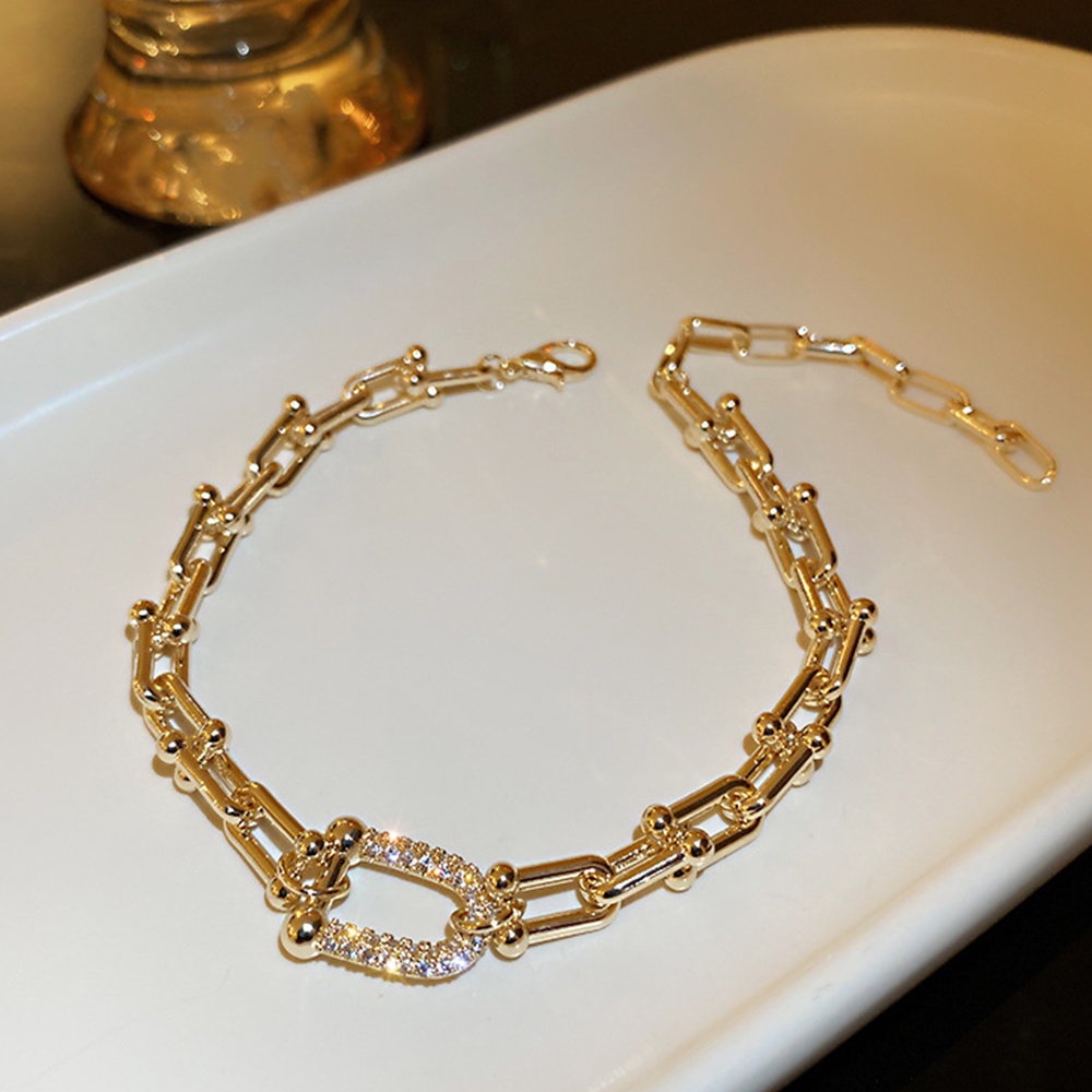 Vòng đeo tay đính đá zircon tinh tế thời trang cho nữ