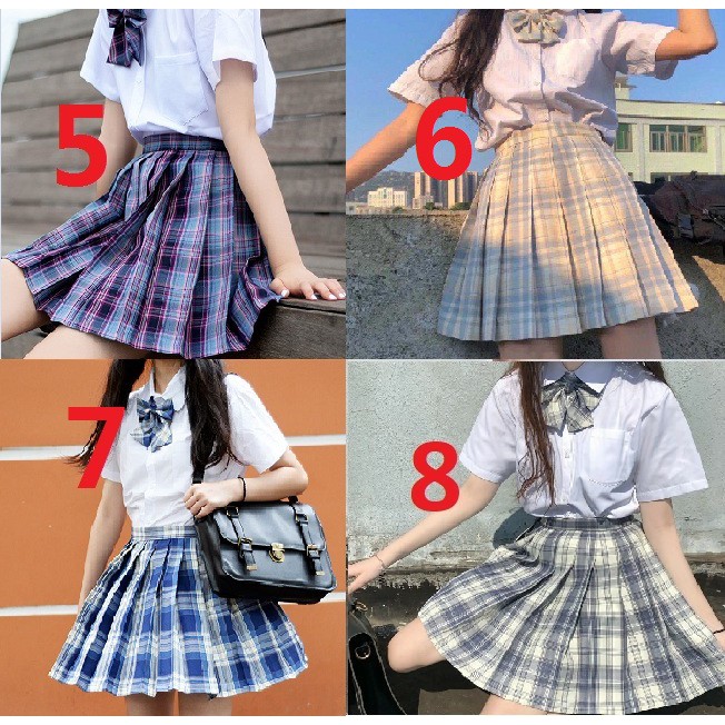 Có ảnh hàng thật cuối- Set đồ đồng phục JK nữ sinh -  kèm nơ bướm xinh xinh