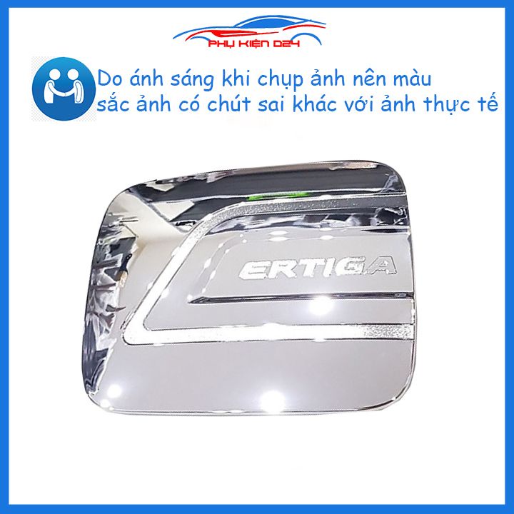 Ốp nắp bình xăng Ertiga 2019-2020-2021-2022-2023 mạ crom chống trầy trang trí ô tô