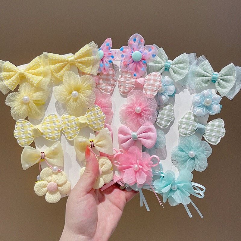 kẹp tóc, kẹp tóc cho bé, set 10 dễ thương