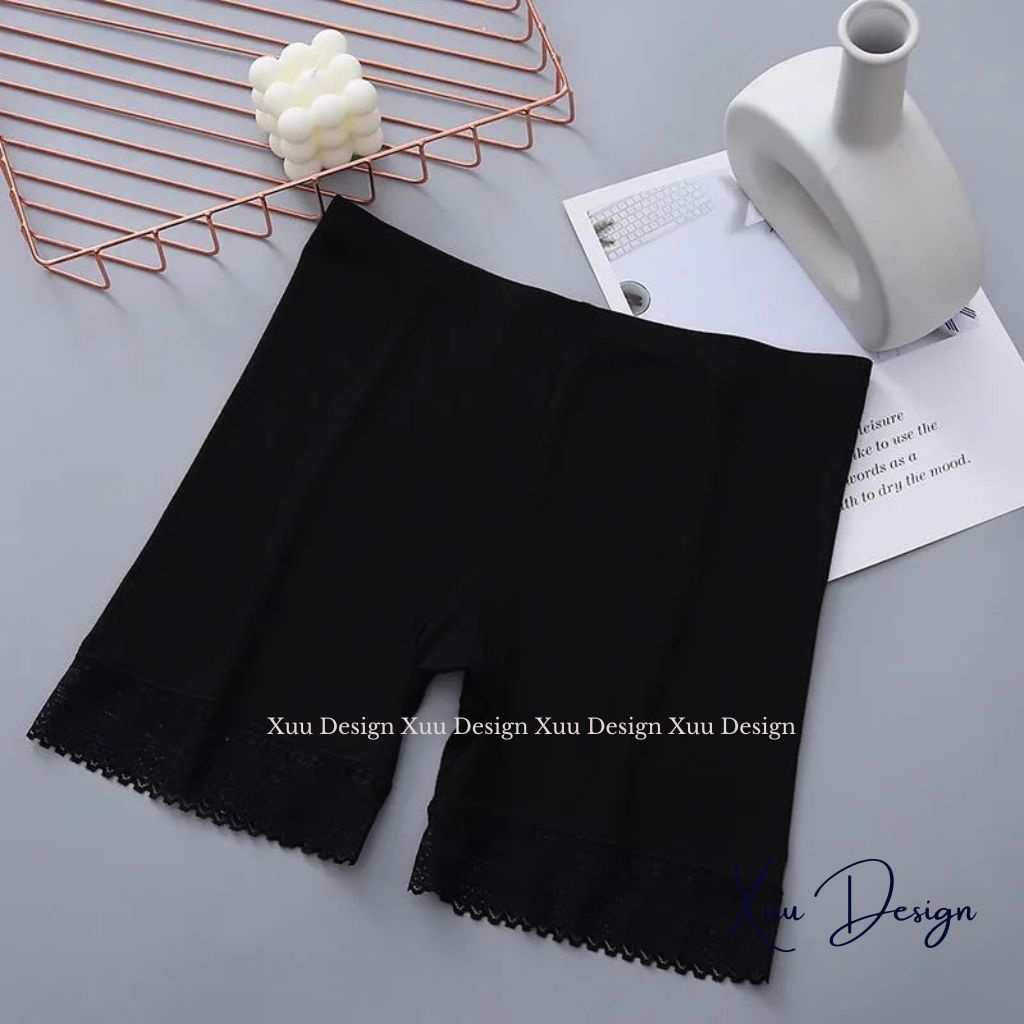 Quần váy nữ Xuu vải cotton co dãn đa chiều viền ren mềm mại kháng khuẩn- QV08