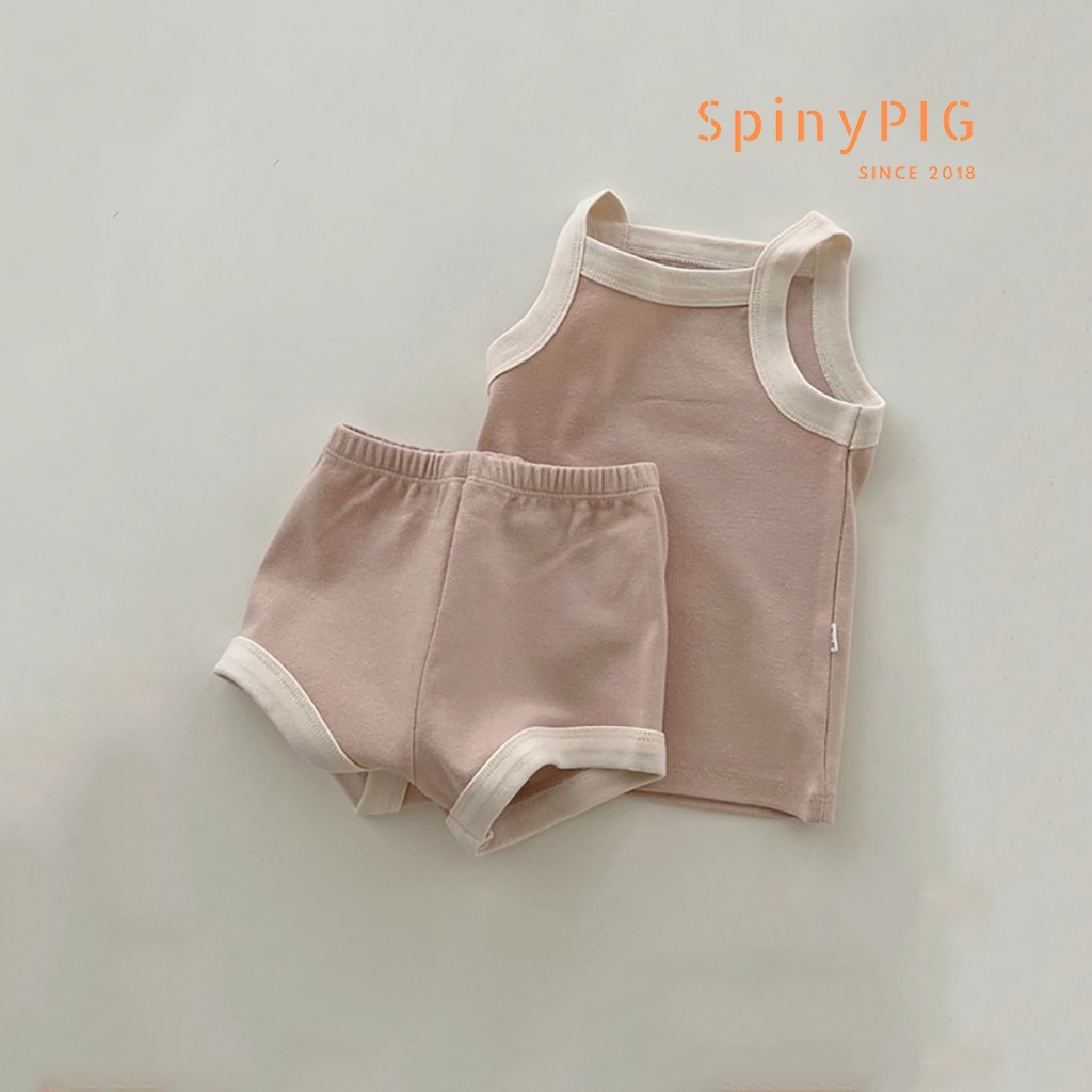 Bộ quần áo cho bé gái 0-3 tuổi style Hàn Quốc sát nách cotton dành cho hè thu Hàng Quảng Châu Loại 1