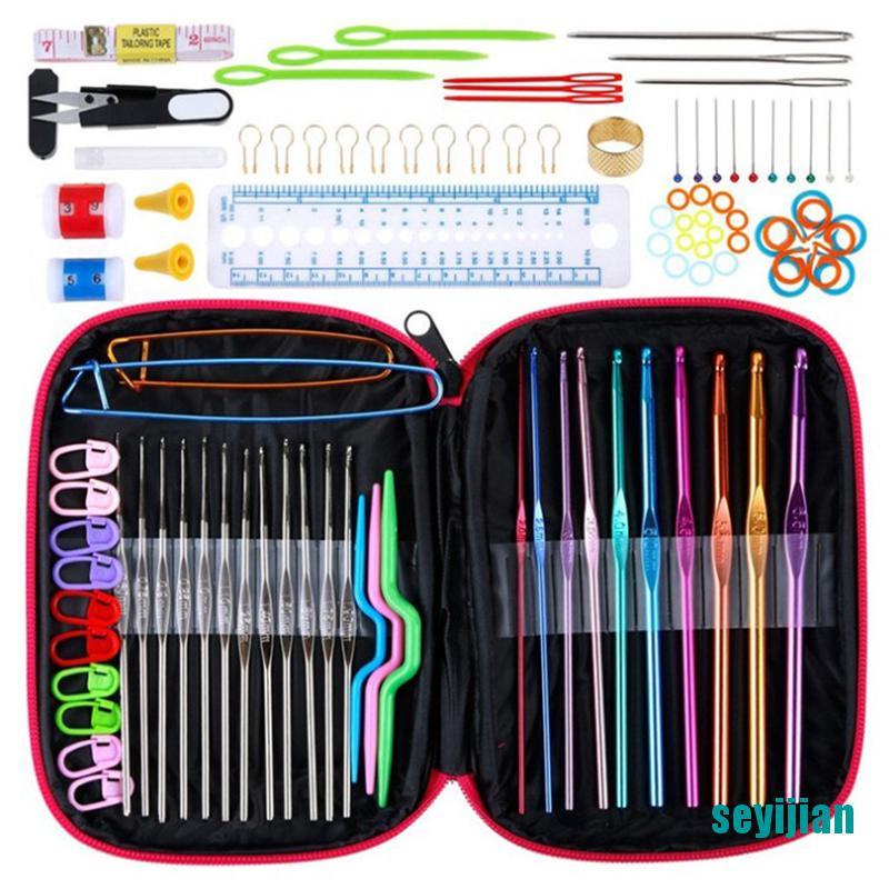 Set 100 Móc Đan Len Toàn Diện Kèm Túi Đựng