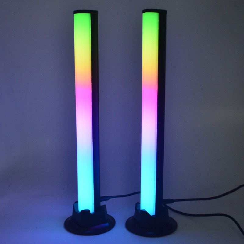 Combo Cặp 2 đèn led RGB cảm âm nháy theo nhạc Loại Lớn Cao 33Cm Điều Khiển App tự động