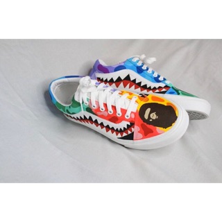 Giày thể thao old skool custom hoạ tiết camo quân đội (inbox size)