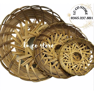 rế lót nồi trang trí tường đan tre ( đủ size)