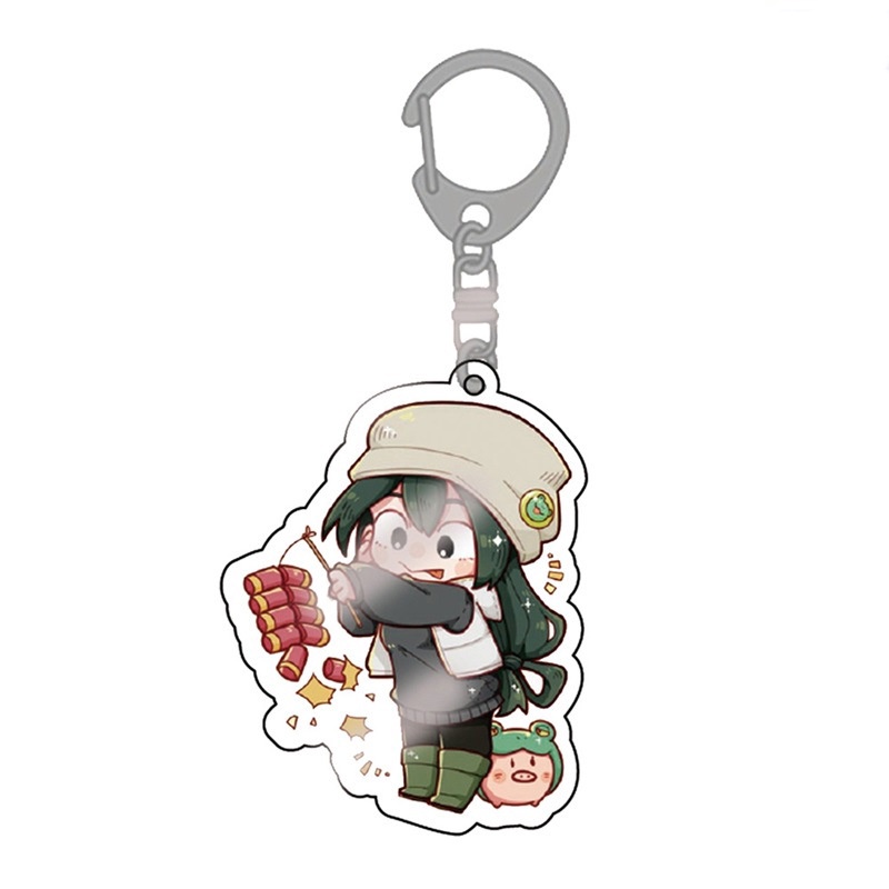 ( Mica trong acrylic ) Móc khóa IN HÌNH BOKU NO HERO ACADEMIA HỌC VIỆN ANH HÙNG ver BABY MỪNG NĂM MỚI anime chibi