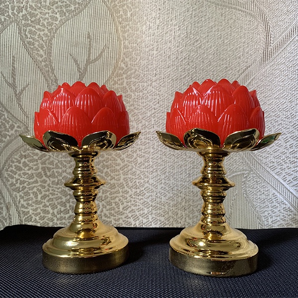 Đèn bông sen, dùng để bàn thờ, bóng led tiết kiệm pin