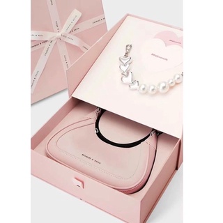 Túi Ck mini hobo ĐEN - HỒNG fullbox