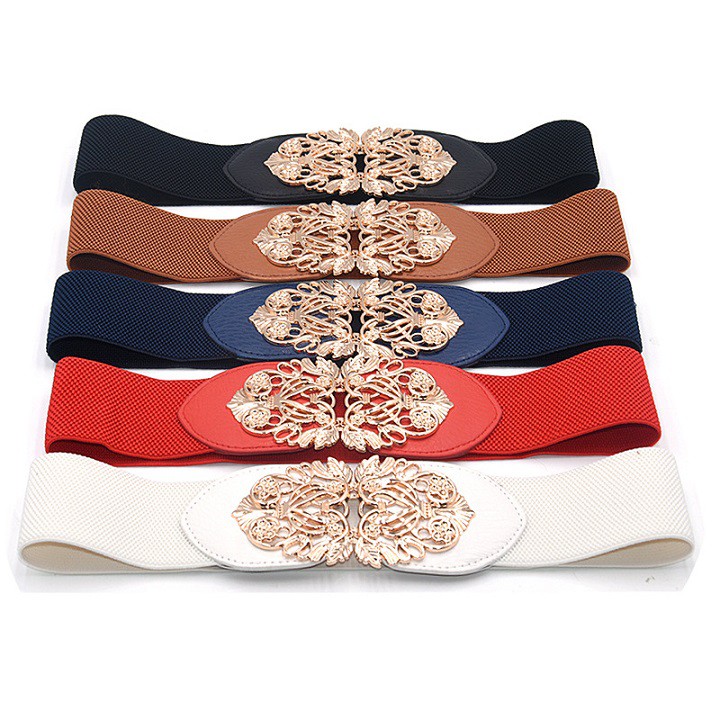 Đai váy bản 6cm xanh coban H28