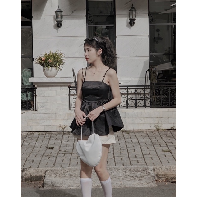 Maia.official - Set Chaeyoung🧋áo 2s baby doll đôi thắt nơ kèm quần short lưng chun có túi