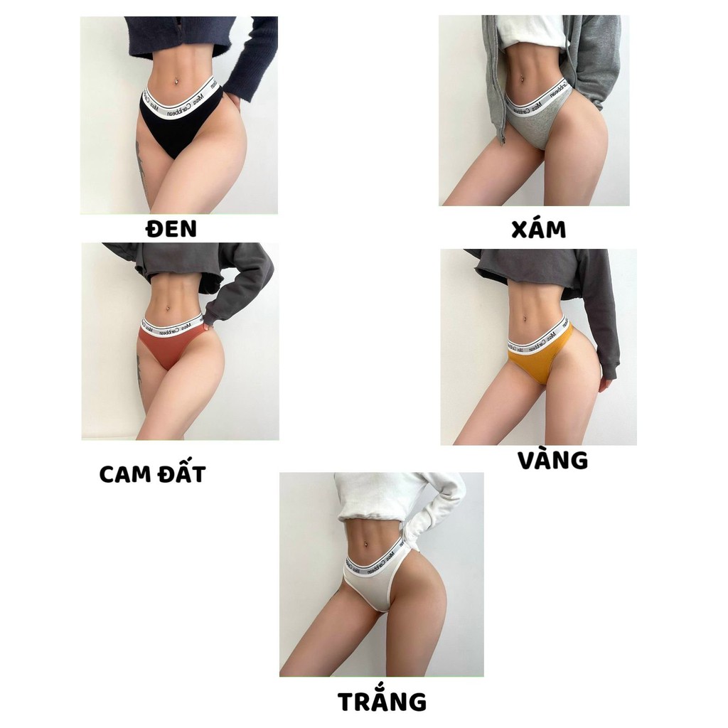 Quần Lọt Khe Nữ ❤️FREESHIP❤️ Quần Lót Lọt Khe Sexy Cotton Lọt Khe phối viền chun chữ cá tính gợi cảm mã 9823 | BigBuy360 - bigbuy360.vn