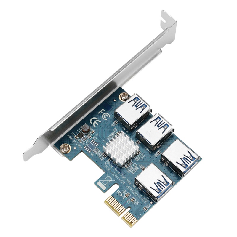 Card Mở Rộng Pci-E 1x Sang 16x Usb 3.0 4 Cổng Pci-E Cho Gpu Miner