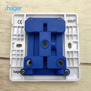 MẶT Ổ CẮM ĐÔI 3 CHẤU HAGER CAO CẤP