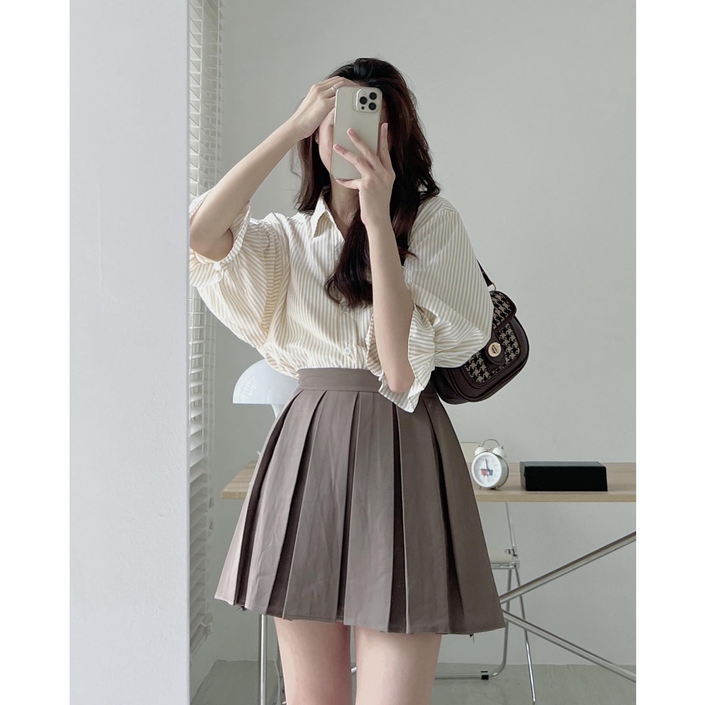 A7195 Somi tay nhún oversized Audrey