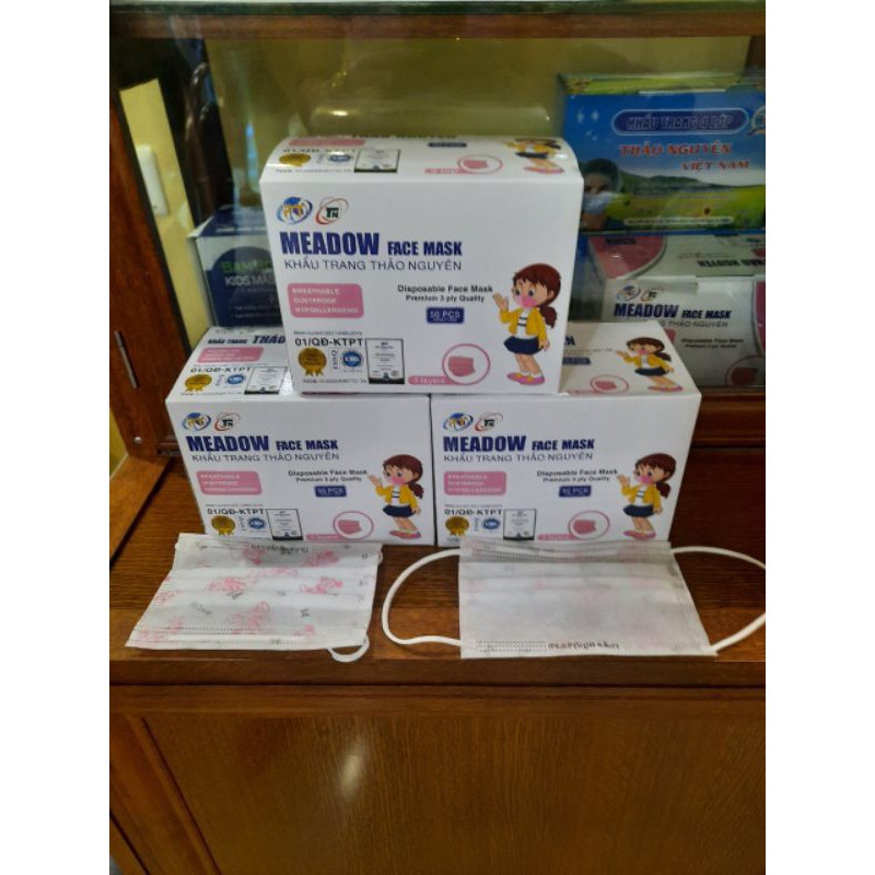 (Mẫu mới) Hộp 50 chiếc khẩu trang trẻ em KID AMY MASK nhiều màu | BigBuy360 - bigbuy360.vn