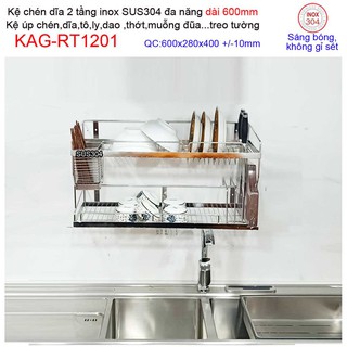 KỆ ÚP CHÉN DĨA 2 TẦNG KAG-RT1201