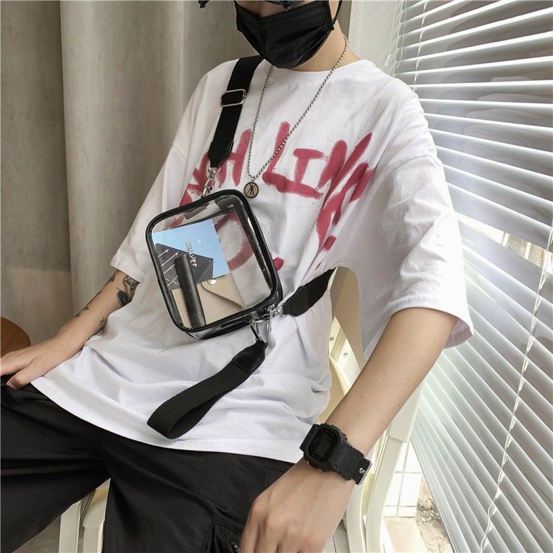 Túi Đeo Chéo Trong Suốt Phong Cách Hip Hop Thời Trang Ulzzang Cao Cấp Cho Nam TA037