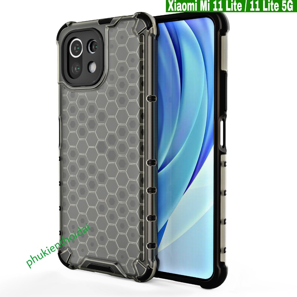 Ốp lưng Xiaomi Mi A3 / CC9e / Mi 11 Lite / Mi 11 Lite 5G / 12 Lite chống sốc tổ Ong kiểu dáng UAG cao cấp