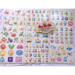 Combo bảng gỗ và đồ cho bé
