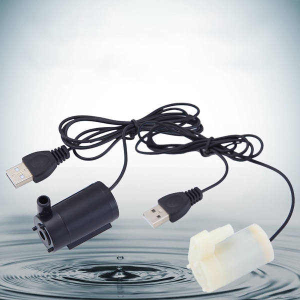 Máy bơm chìm mini không ồn 3V5V6V có dây cáp USB 1m